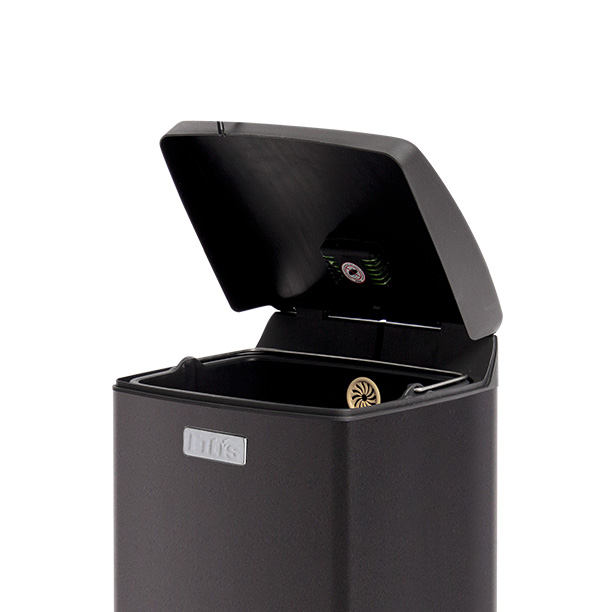 Thùng Rác Inox Fitis Premium 15L - Vuông đạp thấp - 3 Màu (Inox mờ, Trắng, Đen) - SPS1-901, SPS1-904, SPS1-903, , large image number 2